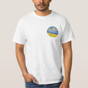 Camiseta masculina Nós apoiamos a Ucrânia