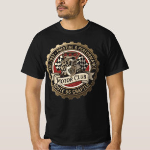 Camiseta masculina NRH Motor Club Route 66 Vintage