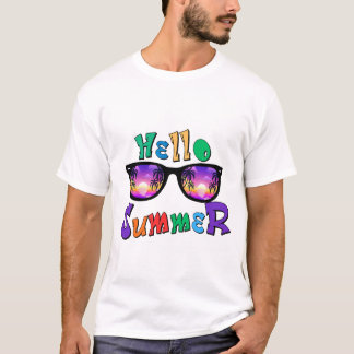 Camiseta Masculina Olá Verão | Praia do Pôr do Sol