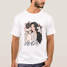 Camiseta masculina padrão Z.AURA™ Life of Zie™ Pet