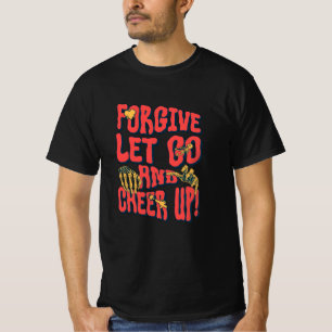 CAMISETA MASCULINA PERDOE, DEIXE IR E ANIMAR-SE