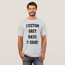 Camiseta masculina personalizada BASIC CINZA