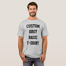Camiseta masculina personalizada BASIC CINZA