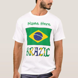 Camiseta Masculina Personalizada da Bandeira do Br