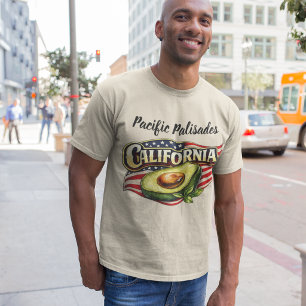 Camiseta masculina personalizável da Califórnia