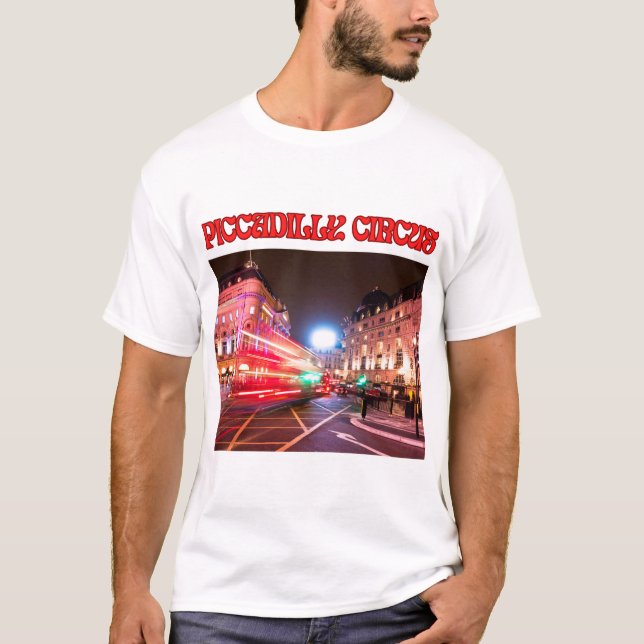 Camiseta masculina Piccadilly Circus (Frente)