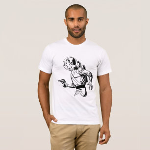 Camiseta Masculina Pistola de Raio Retro de Ficção
