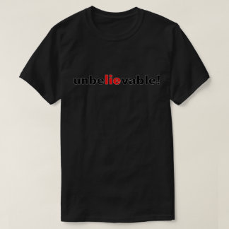Camiseta Masculina Política Preta Vermelha Mentira
