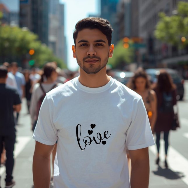 Camiseta masculina preta e branca (Criador carregado)