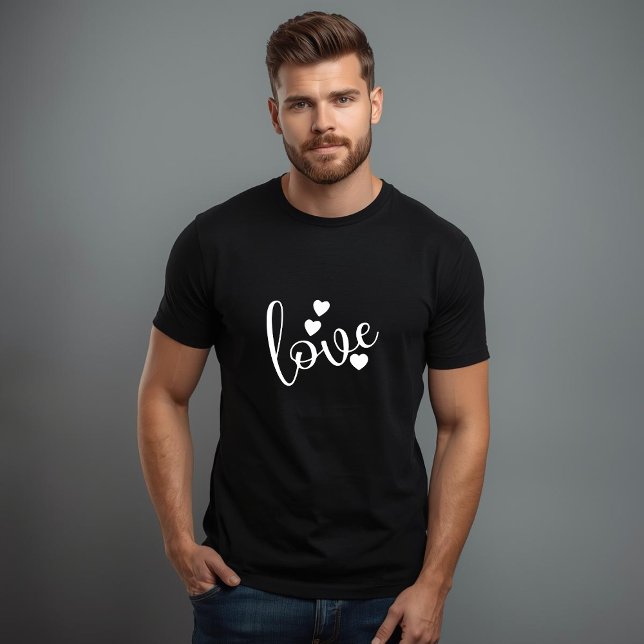 Camiseta masculina preta e branca (Criador carregado)