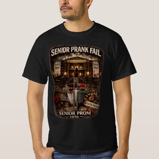 Camiseta Masculina Preta Valor Senior Prank Fail (Frente)