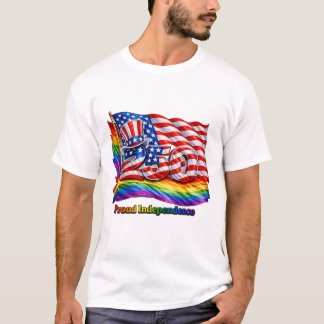 Camiseta masculina Proud Independence LGBTQ Americ