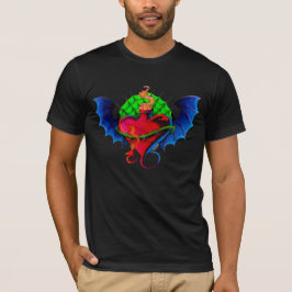Camiseta masculina Psyko-Daizie Dragon Wing Heart