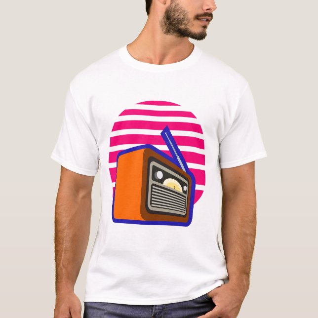 Camiseta masculina Rádio Retro (Frente)