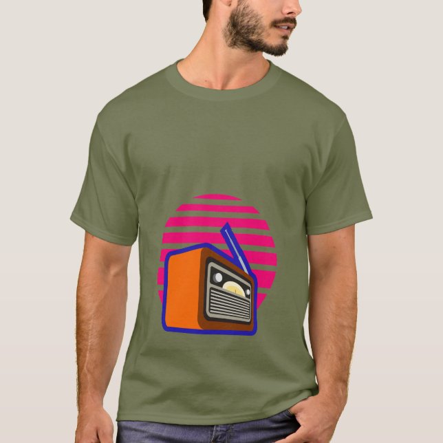 Camiseta Masculina Retro Rádio Vintage (Frente)