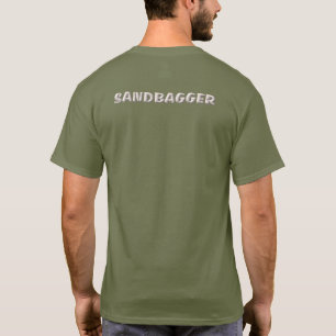 Camiseta masculina Sandbagger verde fatigado na pa
