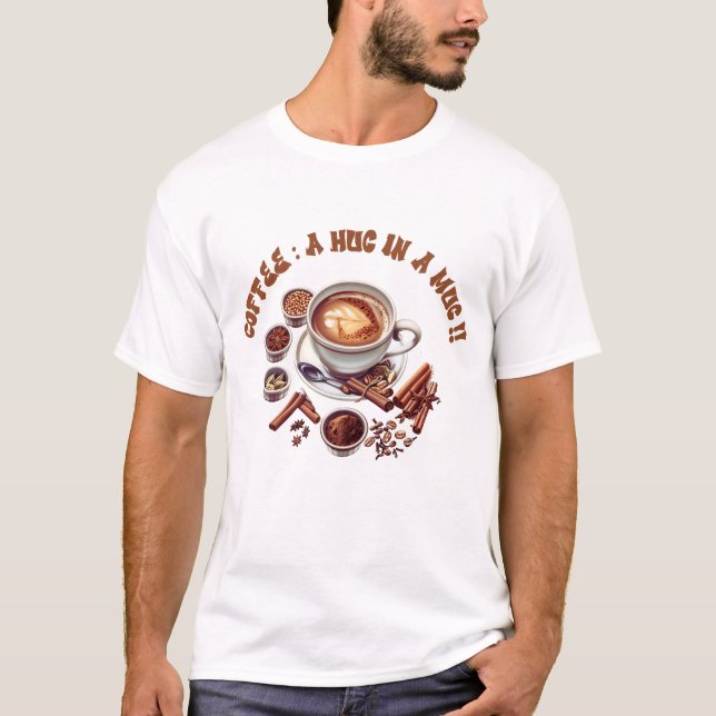 Camiseta masculina sublimação de café com especiar (Frente)