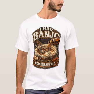 Camiseta masculina "Tomei Banjo no Café da Manhã"