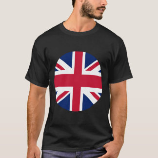 Camiseta masculina Union Jack circular preta