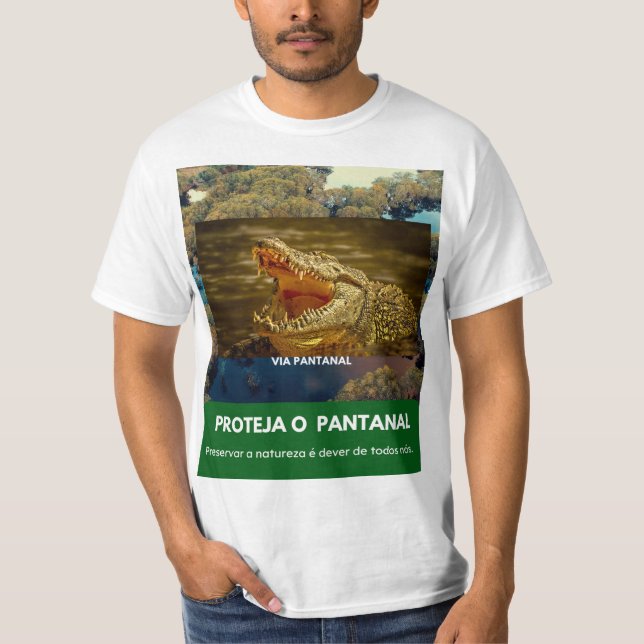  Camiseta Masculina Value Via Pantanal Jacaré (Frente)
