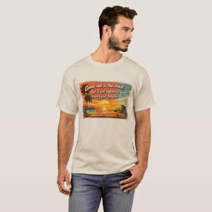 Camiseta masculina Venha para a Costa