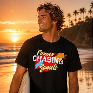 Camiseta Masculina Verão Caça Pôr do Sol Eterna