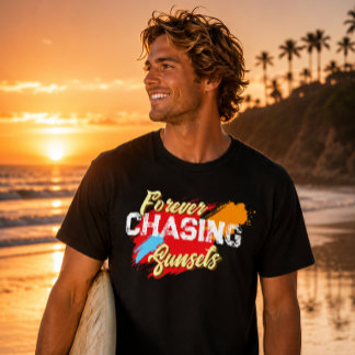 Camiseta Masculina Verão Caça Pôr do Sol Eterna