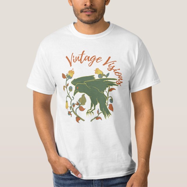 Camiseta Masculina Vintage Crow Visions (Frente)