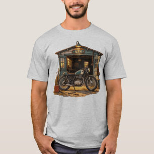 Camiseta Masculina Vintage Motorcycle Garage Retro