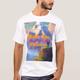 Camiseta Masculina XL “Caminhada pela Paz” Casual