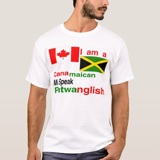 Camiseta Masculinos canadianos jamaicanos (Frente)