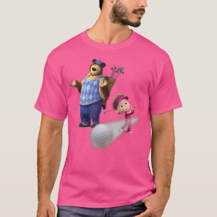 Camiseta Masha E O Tempo Do Golfe Do Urso