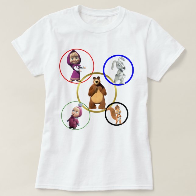 Camiseta Masha e o Urso (Frente do Design)
