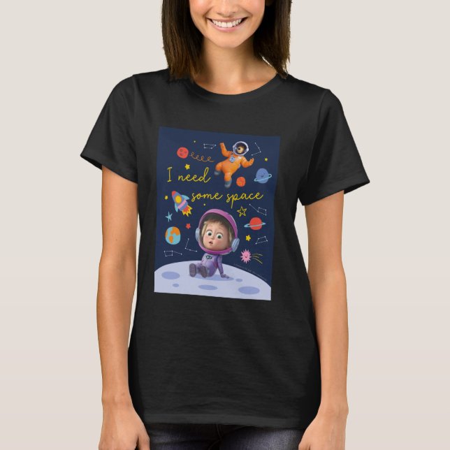 Camiseta Masha e o Urso. Preciso De Espaço (Frente)