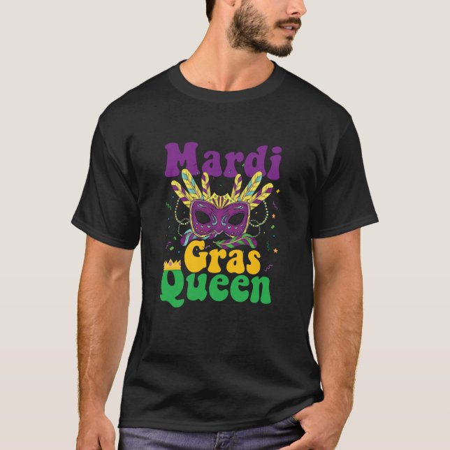 Camiseta Mask and beads Let the Shenanigans Begin Mardi gra (Frente)