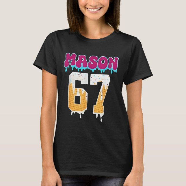 Camiseta Mason 67 Funny Ice Cream Drip Baseball Ice Cream D (Frente)