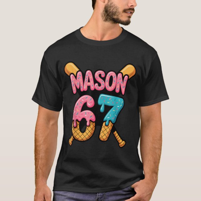 Camiseta Mason 67 Ice Cream Drip Baseball  (Frente)
