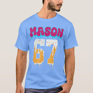 Camiseta Mason 67 Sorvete Engraçado Gotejamento de Beisebol