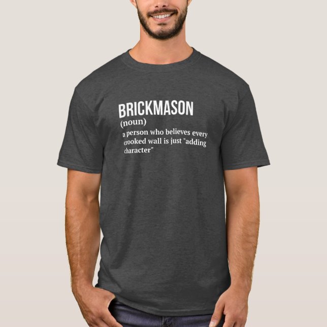 Camiseta Mason de Construção - Engraçado Significa Tea (Frente)