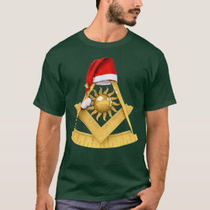 Camiseta Masonic Christmas Gift Santas Hat Freemason Passou