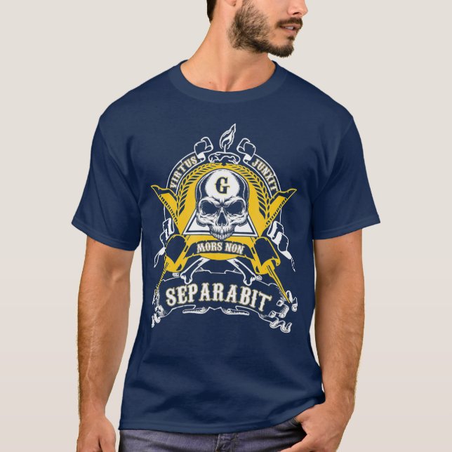 Camiseta Masonic Virtus Junxit Mora Pais Não Separados (Frente)
