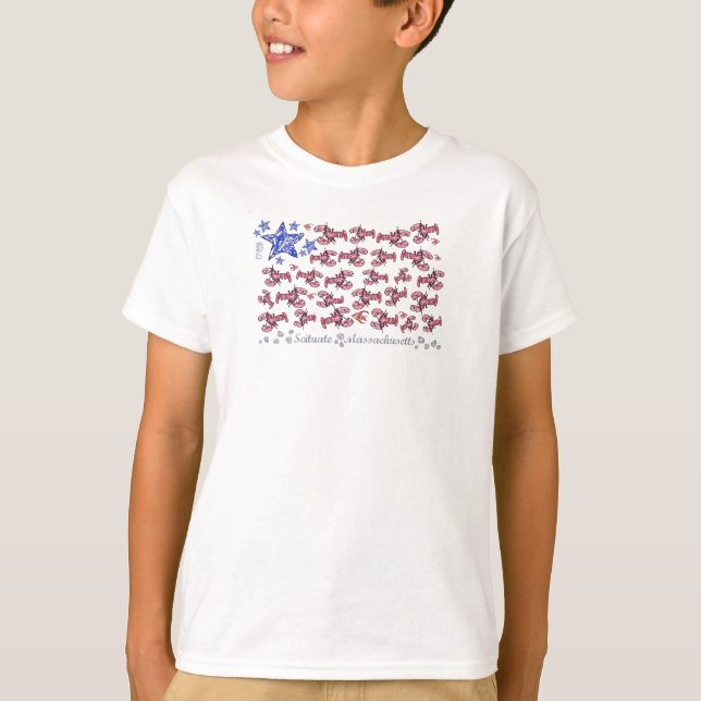 Camiseta Massa do tomate 4 de julho Lagosta Tee (Frente)