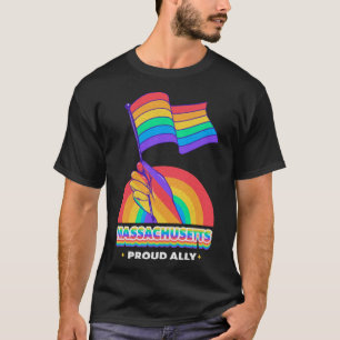 Camiseta Massachusetts Ally Pride Mês LGBT LGBT Co
