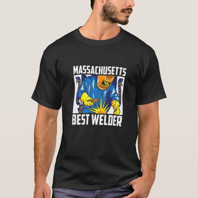 Camiseta Massachusetts Best Welder Ironworker Ironsmith Wel (Frente)
