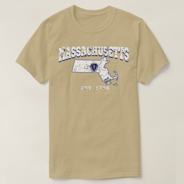 Camiseta Massachusetts est 1788 (Frente do Design)