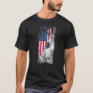 Camiseta Massachusetts Flags Estados Unidos Da América