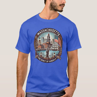 Camiseta Massachusetts Incorporando o Espírito da América