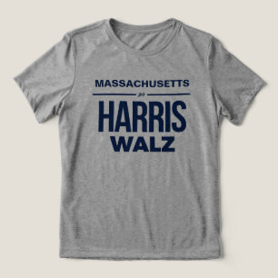 Camiseta Massachusetts para Harris Walz