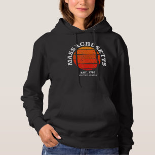 Camiseta Massachusetts Retro Sunset Vintage Mães Esportivas