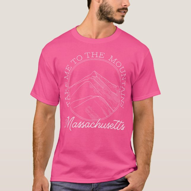 Camiseta Massachusetts Souvenir Caminhando Leva-Me Ao Monte (Frente)